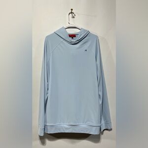 REDVANLY Men's Larkin Lightweight Hoodie Light Blue Size XL
